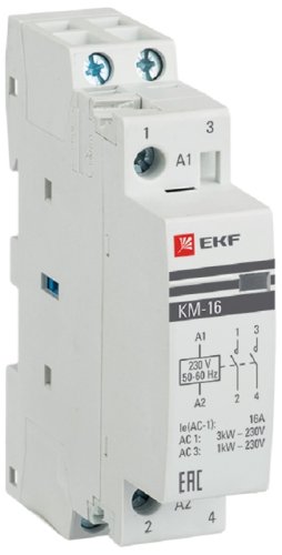 Контактор модульный EKF PROxima КМ 1п 1НО+1НЗ 16А 230В АС картинка